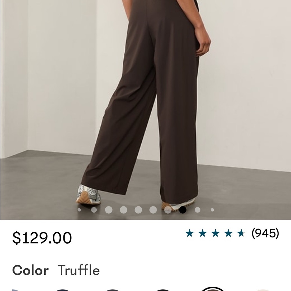 Athleta Truffle Brown wide pinnacle Women's Pants - Picture 4 of 7